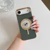 Espejo de Cosméticos de Moda para Mujer con Diamantes y Funda de Teléfono Móvil Dos en Uno Adecuada para Apple Iphone16Promax