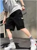 Shorts Masculinos de Verão Novos de Fábrica Tendência Workwear Cinco Pontos Casuais Elástico Retro Simples Versátil Calças de Comprimento Médio
