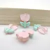 Dibujos Animados Transparente Flor Girasol Resina Accesorios Bricolaje Pegamento Crema Tocado Pasador Pegatina Refrigerador Hebilla Zapato Material