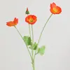 Flor de Papoula Simulação Flor de Veludo Flor de Papoula Casamento Flor de Seda Decoração de Casamento Material de Flor Decoração de Casa Planta Verde Simulação