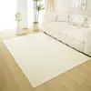 Alfombra de Mesita de Noche Imitación Sisal, Alfombra de Dormitorio Fácil de Cuidar, Felpudo para Mirador Estilo Wabi-Sabi, Alfombra para Sofá y Mesa de Café del Hogar