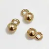 Pingente Mini Liga Dourado Longo Gota D'água Mais Bola Redonda Gota D'água Colar Pulseira Corrente de Extensão Pingente Pequeno Joias DIY