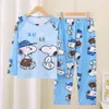 Ropa de Casa Transfronteriza para Bebés y Niños Niños y Niñas Pijama de Manga Larga Delgado Tailandés Grande Infantil Dibujos Animados Traje de Aire Acondicionado Conjunto