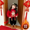 Dulce Conjunto de Año Nuevo para Niños, Conjunto de Forro Polar Invernal Festivo para Niños y Niñas, Conjunto de Dos Piezas para Bebés y Niños
