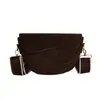 Bolsa Simples Estilo Hong Kong Moda Feminina Estilo Coreano Alça Larga de Ombro Bolsa de Ombro Único Transversal Nova para o Trabalho Retro Temperamento Bolsa de Selim