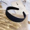Tela Denim Gimmel Diadema de Esponja Superior Craneal Alta Nuevo 2025 Vintage Sentido de Alta Gama Diadema Combinable Tarjeta para el Cabello Mujer