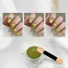 Pó Mágico Espelhado para Nail Art Pó Dourado Titânio de Alto Brilho Ondulação Dourada Luxuosa Pó Espelhado Ultra Brilhante Caixa de Acessórios para Nail Art Conjunto Embalado