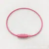 Venta Directa del Fabricante Cable de Acero Galvanizado Lacado Llavero de Color Caramelo Etiqueta Lanyard para Llaves de Bolso Llavero de Metal