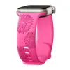 Adecuado para Apple Watches 11/10, Correa de Silicona con Girasol Grande Grabado, Absorbente de Sudor e Impermeable, Correa de Reloj con Hebilla de Figura de Ocho