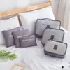 Bolsa de almacenamiento para viaje coreana, juego de 6 piezas, bolsa delgada a prueba de polvo de 130g, bolsa de almacenamiento para equipaje
