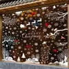 Decoraciones Navideñas Amazon Ciervo Soñador Copo de Nieve Pegatinas Estáticas Colibrí Casa de Nieve Feliz Navidad Pegatinas para Vidrio