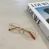 Armação de Óculos Pequena Lisa para Mulheres Pode ser Equipada com Lentes Miópicas Armação de Óculos Nerd Retro para Mostrar o Rosto com Armação Pequena Anti-Luz Azul