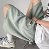 Pantalones Cortos de Seda Helada Estilo Hong Kong, Unisex, Ultra Delgados, Adelgazantes de Verano, Estilo Coreano de Moda, Corte Holgado, Para Correr, Longitud de Cinco Puntos, Casual, Versátil