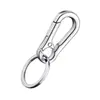 Llavero de Cintura Unisex Doble Círculo Creativo Llavero de Coche Colgante Llavero de Metal Llavero Simple