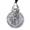 Colgante de Plata Tailandesa Pixiu Espíritu de la Montaña Chiba Vintage con Cordón para Hombres, Collar de Plata de los Ocho Trigramas