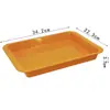 Bandeja Retangular Bandeja de Chá Prato Branco Bandeja de Frutas de Plástico Bandeja de Comida para Pão Dumpling Prato Operacional de Jardim de Infância