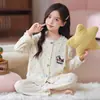 Pijama Infantil para Niñas, Primavera y Otoño, Algodón Puro, Manga Larga, Elegante Ropa de Casa de Princesa para Niña, Todo Algodón, Estilo Otoño, Nuevo 2026