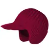 Gorro para hombre con protección para los oídos, gorro de lana, gorro de punto para otoño e invierno, con forro de polar, engrosado, cálido, gorro exterior para personas mayores, gorro de punto con forro de polar