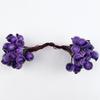 Plástico Morado Flor Artificial Hecha a Mano Material DIY Boda Cabeza de Flor de Espuma de Plástico Estambres de Ramo Artificial