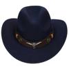 Sombreros para Hombre Transfronterizos, Sombreros Vaqueros Occidentales Europeos y Americanos, Sombreros de Jazz de Lana, Sombreros de Sol para Mujer para Exteriores, Sombreros Negros para Adultos