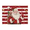 Jogo Americano de Mesa do Papai Noel À Prova de Óleo Fácil de Limpar Isolamento Térmico Estilo Ocidental Jogo Americano Decoração de Mesa Festiva Fornecimento Direto da Fábrica