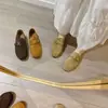 Sapatos Birkenstock com Fivela Retro Outono 2026 Nova Versão Coreana Mocassins Versáteis Slip-On Sapatos Femininos