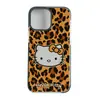 Funda de teléfono transparente con estampado de leopardo y gato KT para iPhone 17, funda protectora estilo chica caliente europea y americana, funda suave de TPU de cobertura total para Apple 15p