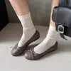Zapatos Bean Bean para Mujer Zapatos Inestables Lazo Boca Baja Suela Blanda Piel Suave Zapatos Individuales para Mujer 2026 Nuevos Zapatos Planos de Ballet Huevo Enrollado