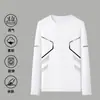 Camiseta de manga larga para hombre 2026, top holgado de cuello redondo para primavera y otoño, camiseta interior fina, capa base versátil