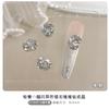 Novas Decorações de Nail Art com Zircônia Branca Empilhadas com Diamantes, Bolas de Diamante Feitas à Mão, Diamantes de Nail Art de Ovo de Pombo de Ângulo Reto Totalmente Diamantados Deslumbrantes