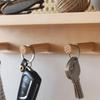 Perchero de pared de ratán tejido de madera maciza para colgar llaves, creativo, de madera tejida, para porche, decorativo, para guardar ropa