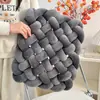 Fideos Instantáneos Cojín Tejido de Spandex Almohada Tejida a Mano Cojín Cuadrado Cojín Lumbar para Sofá Cojín para Mesa de Estudiante Tatami