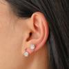 Pendientes Shambhala con bola de diamante en espiral, sencillos, con rosca, diseño de nicho para mujer, con sentido avanzado.