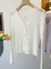 Nuevo Cárdigan de Punto de Seda Helada Estilo Coreano con Protección Solar para Mujer Verano 2026 Ropa Exterior Delgada Top Cubrebajos de Moda de Alta Gama