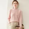 Suéter de Cachemir de Cuello Medio Alto para Mujer 10 Piezas Jersey Color Sólido Cachemir Engrosado Versátil Tejido Capa Base Suéter Ropa Interior