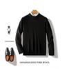Suéter de lana con forma de diamante tridimensional para hombre, cuello semi-alto, manga larga, jersey, suéter de punto de lana pura suelto para otoño e invierno