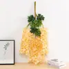 Florescimento Simulation Encriptação Flor de Glicínia Atacado Corredor de Casa Flor de Videira no Teto Decoração de Arco de Casamento String de Flor de Feijão Dolichos Flores Artificiais