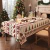 Toalha de Mesa de Natal Impermeável e à Prova de Óleo Sem Lavar Toalha de Mesa Luxo Acessível Decoração de Feriado de Alto Nível Atmosfera Capa para Mesa de Centro