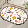 Alfombra de Baño de Barro Diatomeas Alfombra Doméstica para Inodoro Felpudo para Puerta de Baño Espesada Fuerte Absorción de Agua Antideslizante Alfombrilla de Piso para Baño