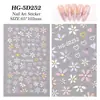Pegatina para Uñas Margarita Escarchada 5D Relieve Joker Flor Fresca de Primavera Pegatina para Uñas Joyería HG