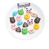 Sándwich de Animales Simulados Macarrón Accesorios de Resina DIY Funda para Teléfono Móvil con Crema Material DIY Accesorios Colgantes para Llavero