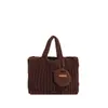Bolsa de Crochê de Fio de Algodão Artesanal de Nicho para Mulheres 2025 Inverno Novo Estilo Luxo Acessível Estilosa Tendência Bolsinha Quadrada Casual