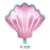 Globo de Papel de Aluminio con Forma de Cola de Sirena y Concha Decoración para Fiesta Temática Marina Forma de Dibujo Animado Arreglo de Cumpleaños