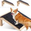 Escada de Madeira Dobrável para Pets Idosos, Escadas de Madeira para Cachorros, Degraus Antiderrapantes, Escada com Cama para Pets Pequenos