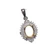 Joyería de Piedras Preciosas de Colores, Chapado en Plata 925 con Oro de 18K, Monturas de Colgante que Se Pueden Usar para Montar Varias Piedras Sueltas, Se Puede Personalizar Según Tu Diseño