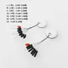 Venta al por mayor de fábrica frijol espacial 6+1 goma cilíndrica forma de oliva Frijol espacial Set de línea de pesca equipo de pesca accesorios de pesca