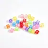 Accesorios para joyería DIY, cuentas acrílicas de colores, cuentas con letras para la educación temprana de niños, pulseras y collares de cuentas, cuentas planas cuadradas