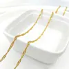 Cadena de Onda de Agua Chapada en Cobre Dorado de Fuerte Retención de Color, Cadena Suelta Producto Semiterminado, Accesorios para Joyería DIY, Cadena para Pulsera, Materiales para Collares