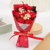 Presente de Aniversário Dia dos Namorados mini 7 Rosas Tamanho Polegar Sabonete Flores Preservadas Gipsofila Flores Secas Atacado Transfronteiriço