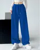 Calça Jogger de Cintura Alta, Solta e de Perna Larga, Nova Calça Esportiva Casual de Primavera e Outono, Calça de Cordão Color Sólida da Moda, Tendência e Versátil
